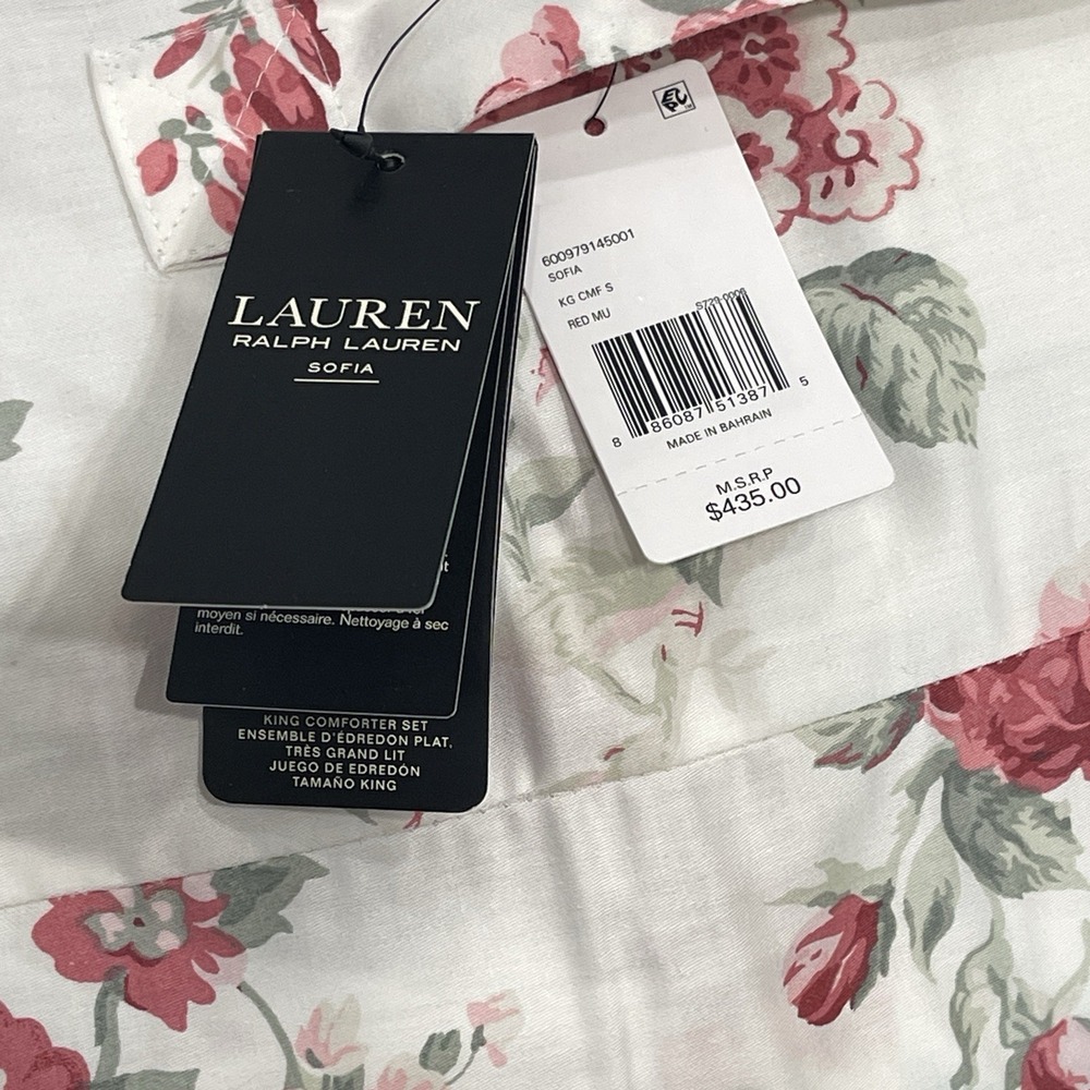Lauren Ralph Lauren Sofia Floral Comforter King 108x96 Reversible - Picture 8 of 11